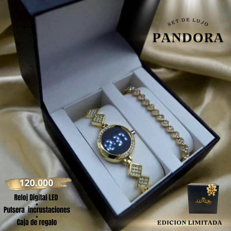 PANDORA™ -Set de Lujo Reloj+ Pulsera + Caja Regalo