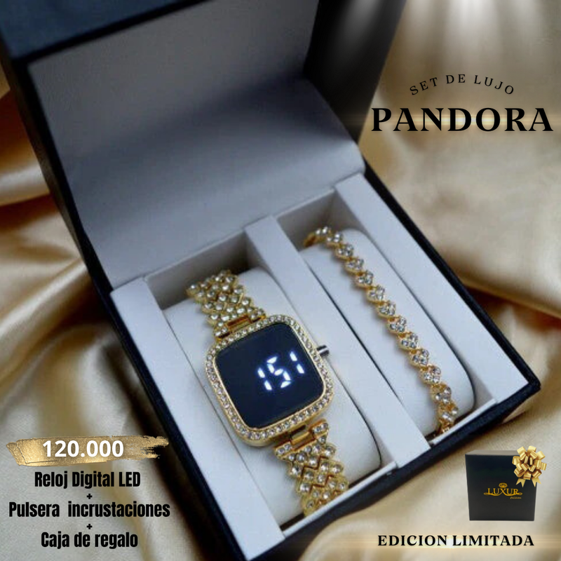 PANDORA™ -Set de Lujo Reloj+ Pulsera + Caja Regalo