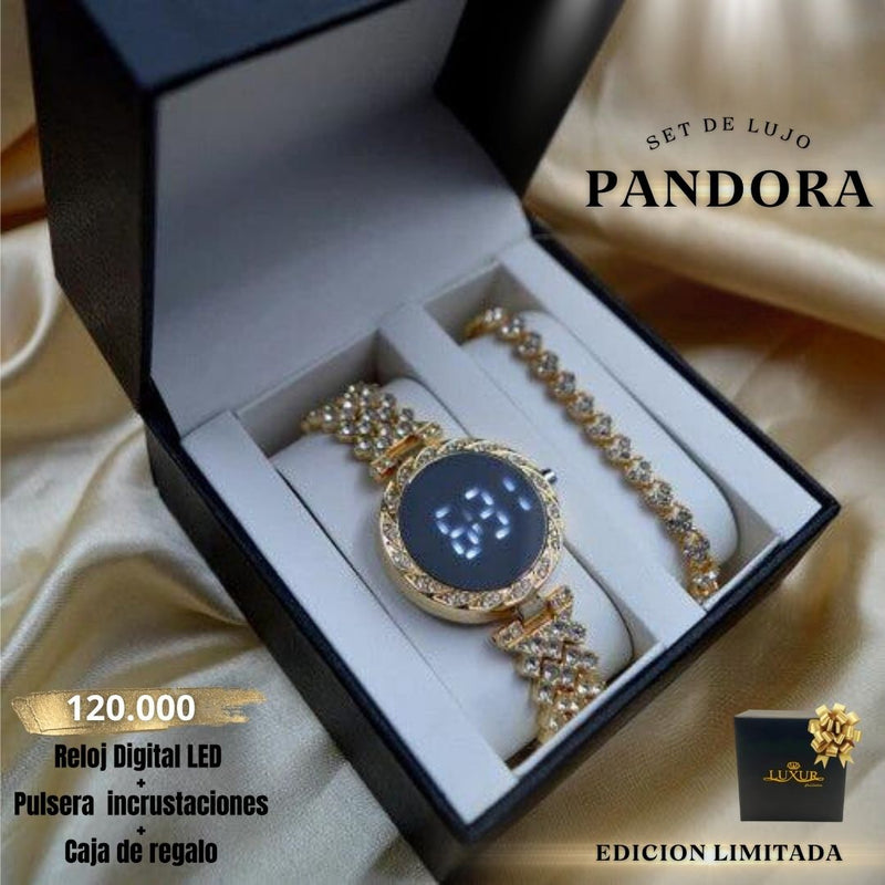 PANDORA™ -Set de Lujo Reloj+ Pulsera + Caja Regalo